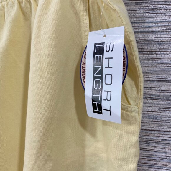 Yellow Elastic Waist Womens Cotton Pants 3X By Better Than Basic Short Length - Picture 3 of 5